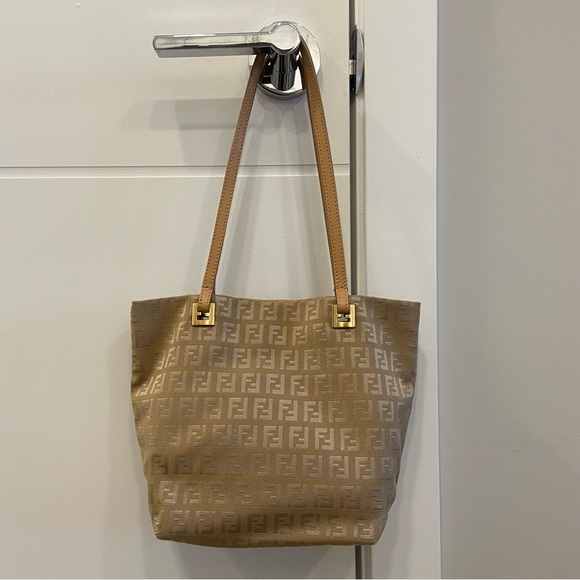 Vintage Fendi Gold Zucchino Mini Tote Shoulder Bag - Picture 4 of 12